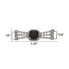 Load image into Gallery viewer, 0.44 Inch Rhinestone Connector Black/Crystal/Silver
