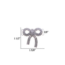 Load image into Gallery viewer, 0.38 Inch Bow Rhinestone Connector Crystal/Silver
