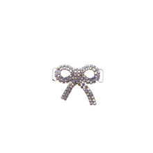 Load image into Gallery viewer, 0.38 Inch Bow Rhinestone Connector AB Crystal/Silver
