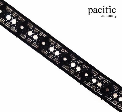0.88 Inch Polyester Lace Trims Black