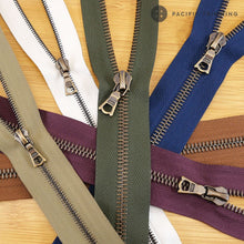 Load image into Gallery viewer, riri M4 Two Way Antique Brass Teeth Metal Zipper
