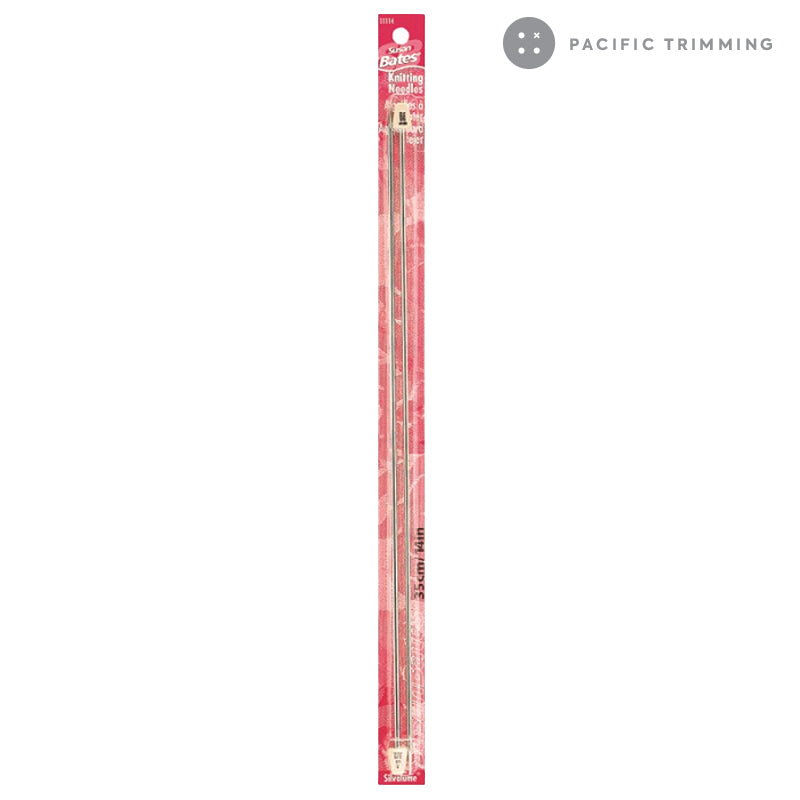 Susan Bates 10 Single Point Silvalume Knitting Needles