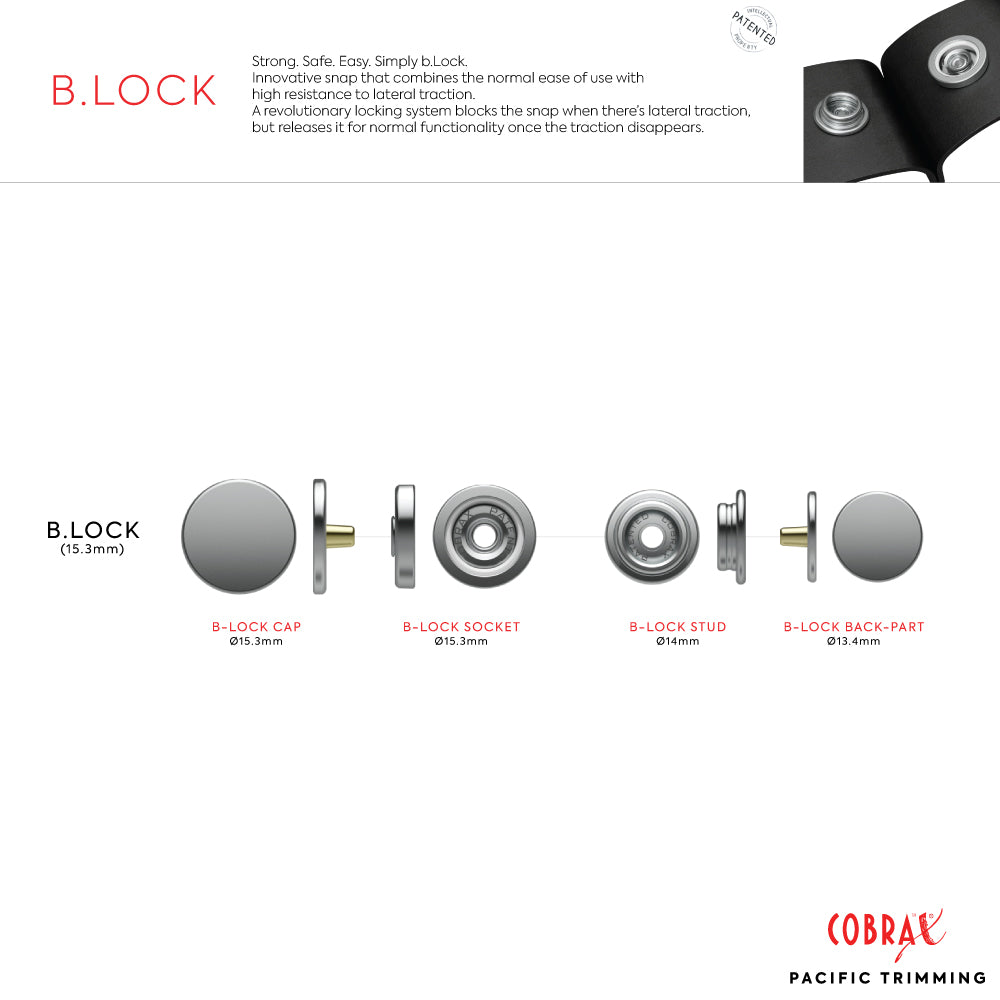 Cobrax B.Lock Snap Fastener Button