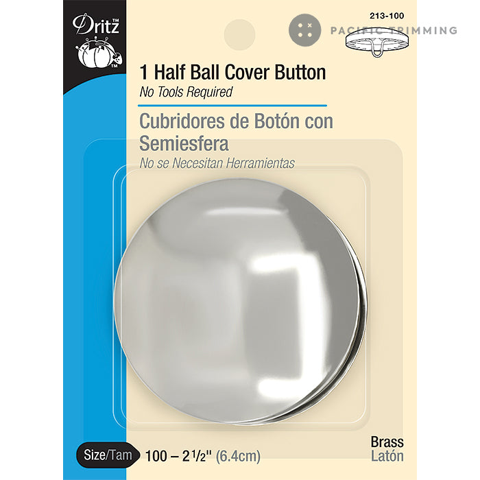 Dritz 2 1/2 Inch Half Ball Cover Button - 1pc
