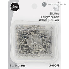 Load image into Gallery viewer, Dritz 1 1/16 Inch Silk Pins - 200pc
