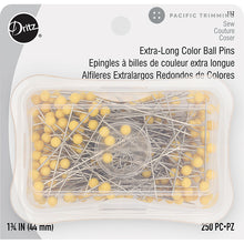 Load image into Gallery viewer, Dritz 1 3/4 Inch Extra-Long Color Ball Pins - 250pc
