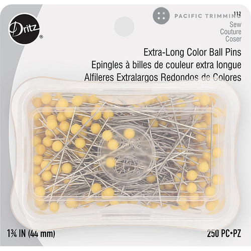 Dritz 1 3/4 Inch Extra-Long Color Ball Pins - 250pc