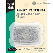 Load image into Gallery viewer, Dritz 1 1/4 Inch Super Sharp Fine Pins - 250pc
