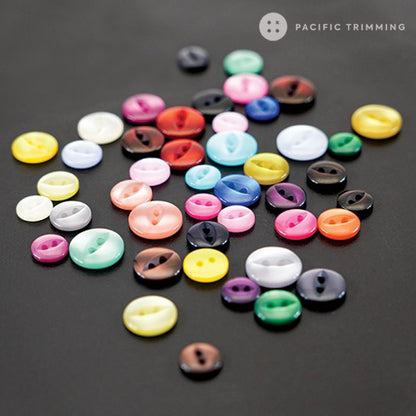 Color Fish Eye Polyester 2 Hole Shirt Button