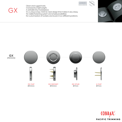 Cobrax GX Snap Fastener Button