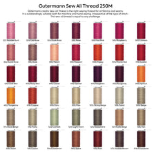 Load image into Gallery viewer, Gutermann Sew All Thread 250M 139 Colors
