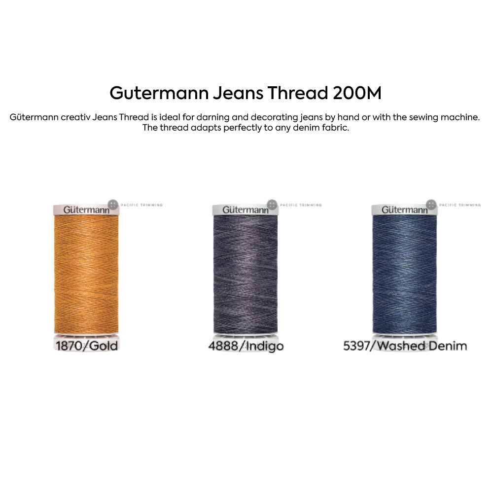 Gutermann Jeans Thread 200M Multiple Colors – Pacific Trimming