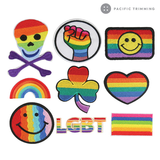 LGBT Pride Rainbow Embroidered Iron On Patches
