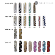 Load image into Gallery viewer, Metallic Ric Rac Rick Rack Trim Multiple Colors and Sizes
