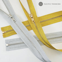 Load image into Gallery viewer, #5 Metallic Gold and Silver Metal Teeth Zipper
