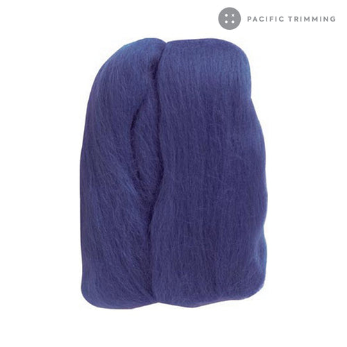 Clover Natural Wool Roving Blue 20g (0.7 oz)