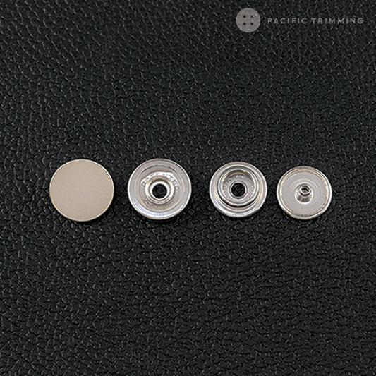 Trimming Shop 10mm Silver Hook and Bar Fastener Closures for Trousers,  Skirts, Tunics, Undergarments, Four Parts Non Sew Clasps, 20pcs 
