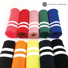 Load image into Gallery viewer, Heavy Weight Two Line Striped Rib Knit Multiple Colors

