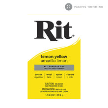 Load image into Gallery viewer, Rit All Purpose Dye Powder Lemon Yellow
