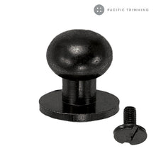 Load image into Gallery viewer, Round Button Shape Screw Back Studs Spikes Multiple Colors Black
