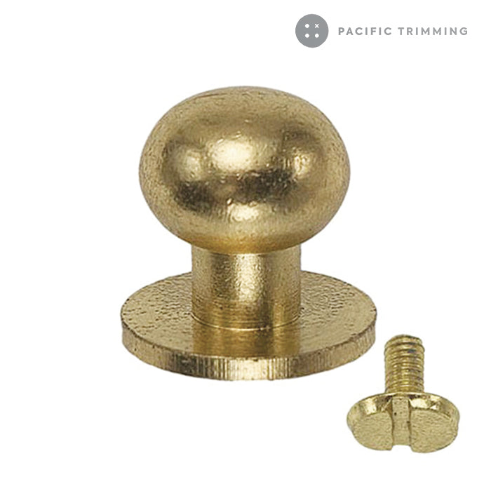 Round Button Shape Screw Back Studs Spikes Multiple Colors Gold
