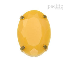 Load image into Gallery viewer, 3pcs of 25mm Oval Sew-on Acrylic Rhinestone Deep Yellow
