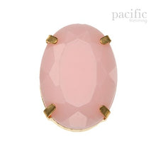 Load image into Gallery viewer, 3pcs of 25mm Oval Sew-on Acrylic Rhinestone Baby Pink
