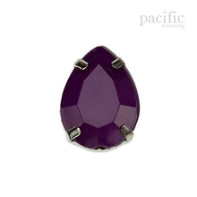 Load image into Gallery viewer, 5pcs of 18mm Sew-on Acrylic Rhinestone Pear W/Setting Purple
