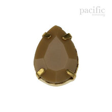 Load image into Gallery viewer, 5pcs of 18mm Sew-on Acrylic Rhinestone Pear W/Setting Camel
