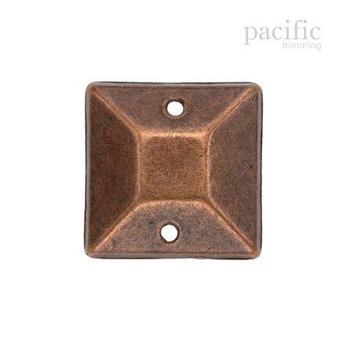 Acrylic Square Sew on Jewel Antique Copper 3 Sizes)
