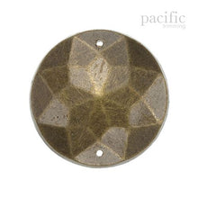 Load image into Gallery viewer, Acrylic Round Sew on Jewel 2 Sizes Antique Brass
