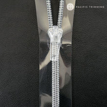 Load image into Gallery viewer, #7 PVC Transparent Tape Water Repellent Metallic Nylon Coil Zipper
