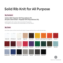 Load image into Gallery viewer, Solid Rib Knit for All Purpose Multiple Colors
