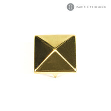 Load image into Gallery viewer, Square Pyramid Shape Studs Nailheads Multiple Colors Gold
