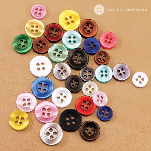 Color Standard Polyester 4 Hole Shirt Button