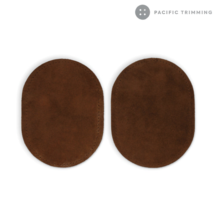 Dritz Suede Cowhide Elbow Patches dark Brown 2pc - Pacific Trimming