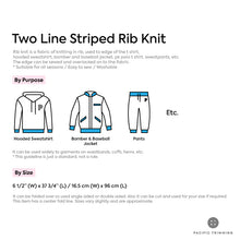 Load image into Gallery viewer, Two Line Striped Rib Knit Description
