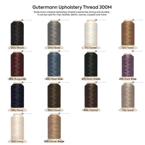 Gutermann Upholstery Thread 300M Multiple Colors