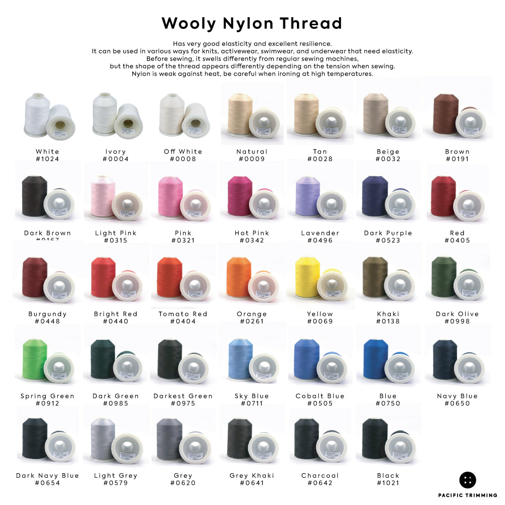 Wooly Nylon Thread Color Chart