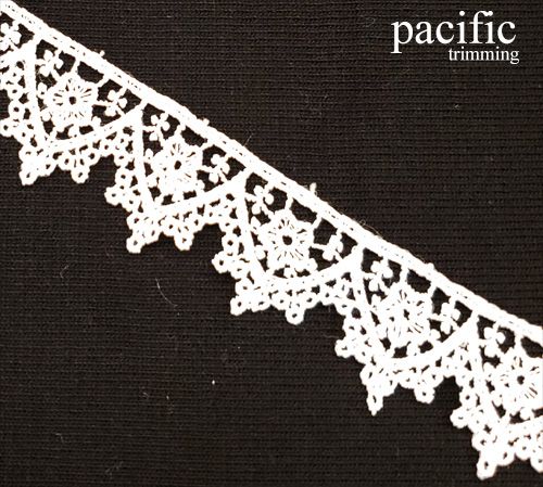 1 Inch White Polyester Lace Trim