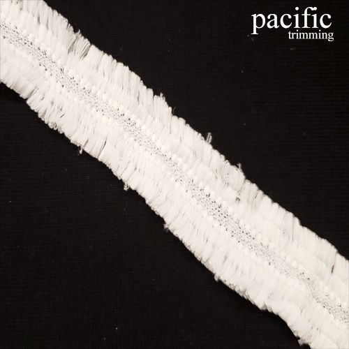 1.38 Inch White Polyester Lace Trim