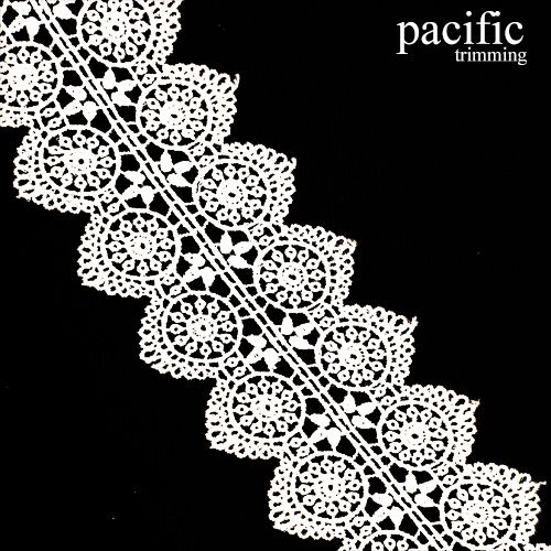 2.5 Inch White Polyester Lace Trim