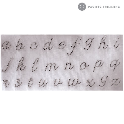 26-pc Set, SILVER Hotfix Rhinestone Letters, Full Alphabet A-Z, Rhines –  PatchPartyClub