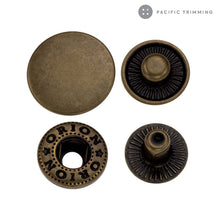 Load image into Gallery viewer, Premium Quality Standard Spring Snap Fastener Antique Brass
