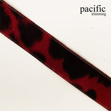 Load image into Gallery viewer, 0.88 Inch Animal Printed Trim Red/Black
