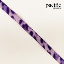 Load image into Gallery viewer, 0.38 Inch Animal Printed Trim Purple
