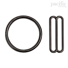 Load image into Gallery viewer, Lingerie Ring Slider Set Black Multiple Sizes

