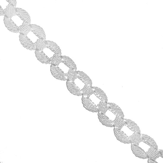 0.75 Inch Chain Braid White