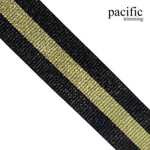 Load image into Gallery viewer, 1 Inch, 1 1/2 Inch, 2 Inch Metallic Striped Patterned Elastic
