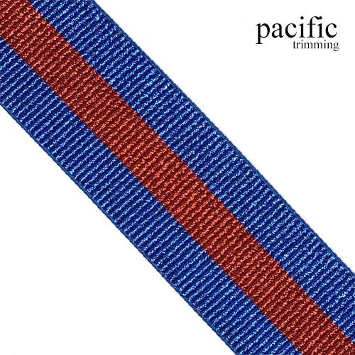 1 Inch, 1 1/2 Inch, 2 Inch Metallic Striped Patterned Elastic